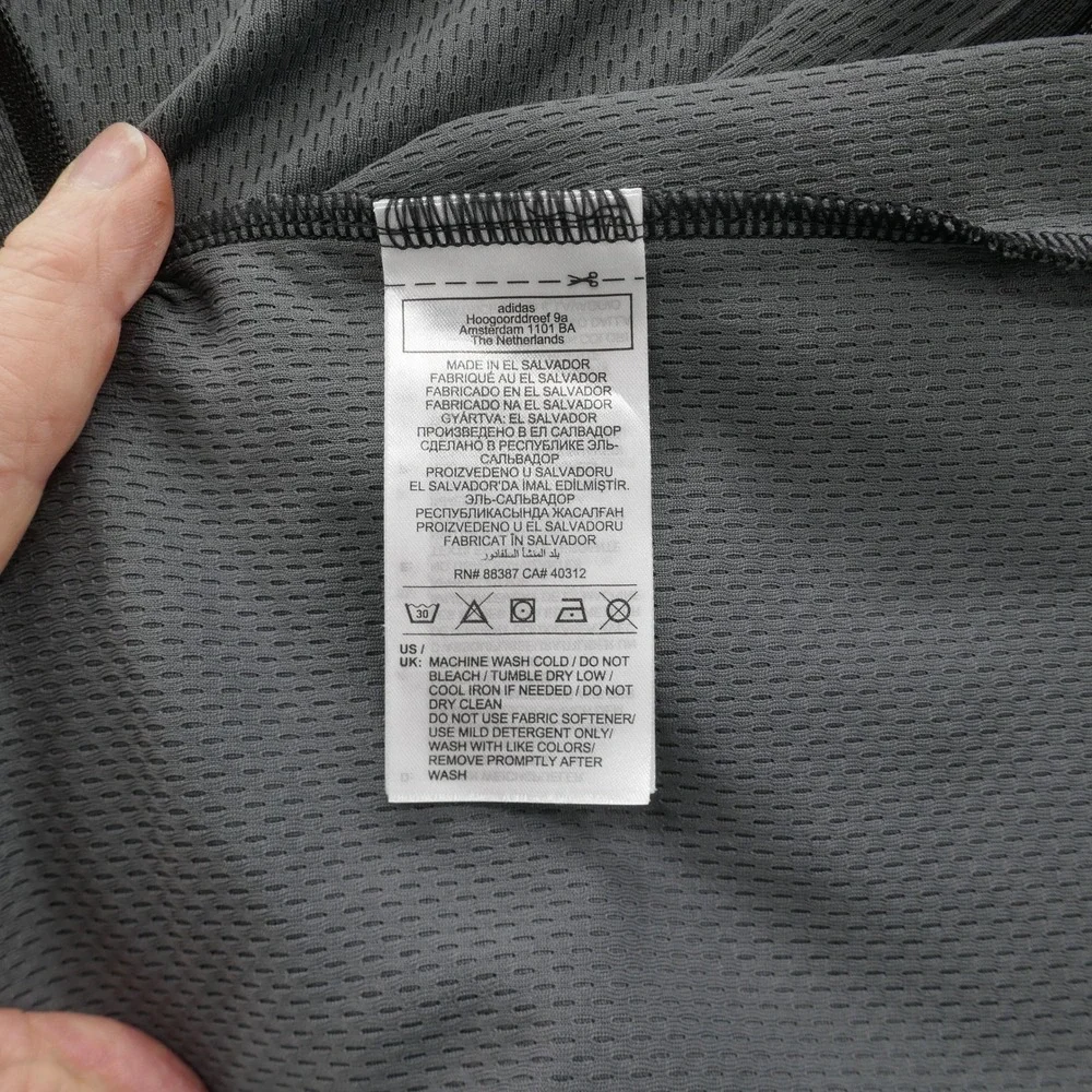 Adidas Lightweight 1/4‎ Zip Jacket Large Gray Heather Mens Mock Neck Golf